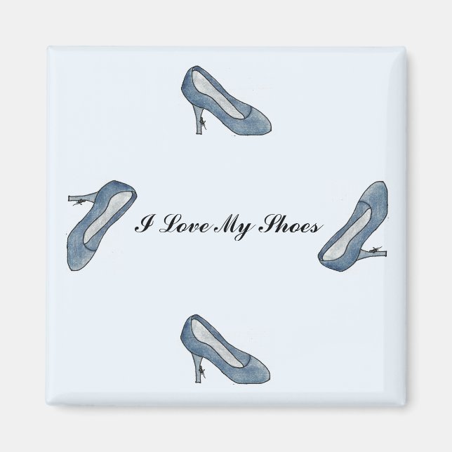 Aimant J'Aime Mes Chaussures (Devant)