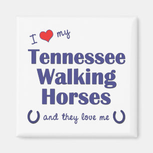 Aimant J'aime mes chevaux de marche du Tennessee (les