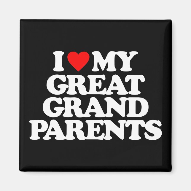 AIMANT J'AIME MES GRANDS GRANDS PARENTS (Devant)