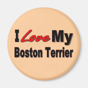 Aimant J'aime mes marchandises de Boston Terrier