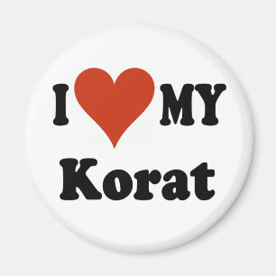 Aimant J'aime mes marchandises de chat de Korat