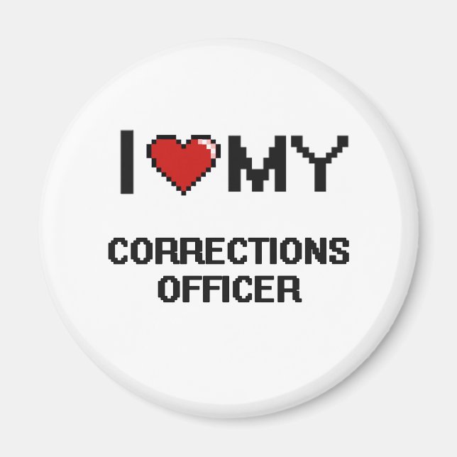 Aimant J'aime mon agent correctionnel (Devant)