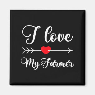 Aimant J'aime mon agriculteur Citation Femme d'agriculteu