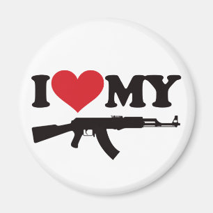 Aimant J'aime mon AK47