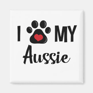 Aimant J'Aime Mon Aussie