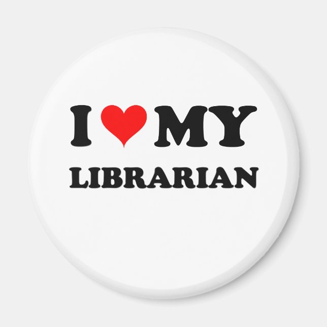 Aimant J'aime mon bibliothécaire (Devant)
