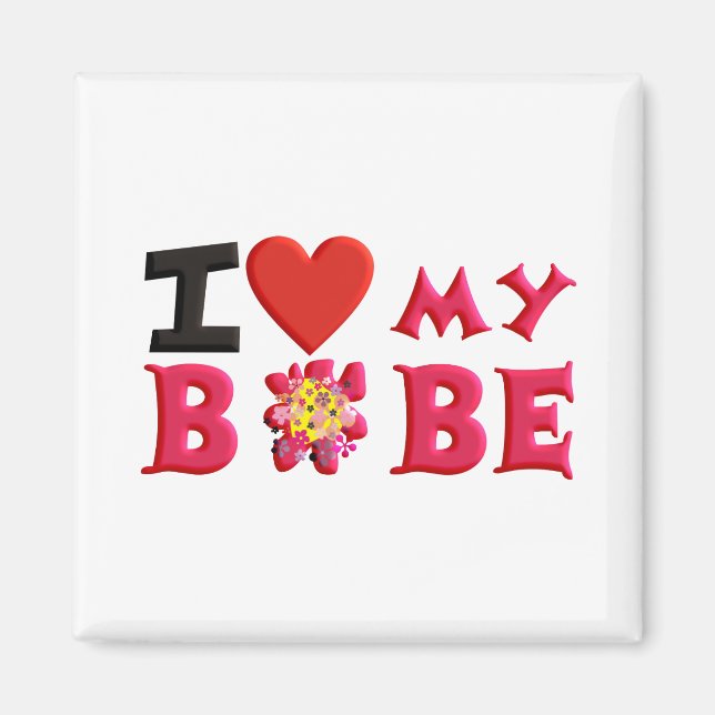 Aimant J'aime mon bobe (Devant)