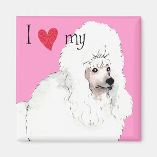 Aimant J'aime mon caniche