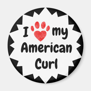 Aimant J'Aime Mon Chat Curl Américain