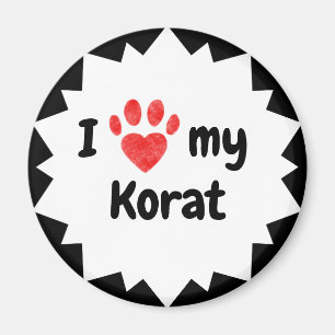 Aimant J'Aime Mon Chat Korat
