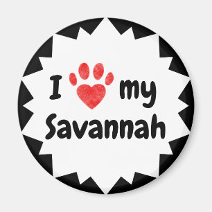 Aimant J'Aime Mon Chat Savannah