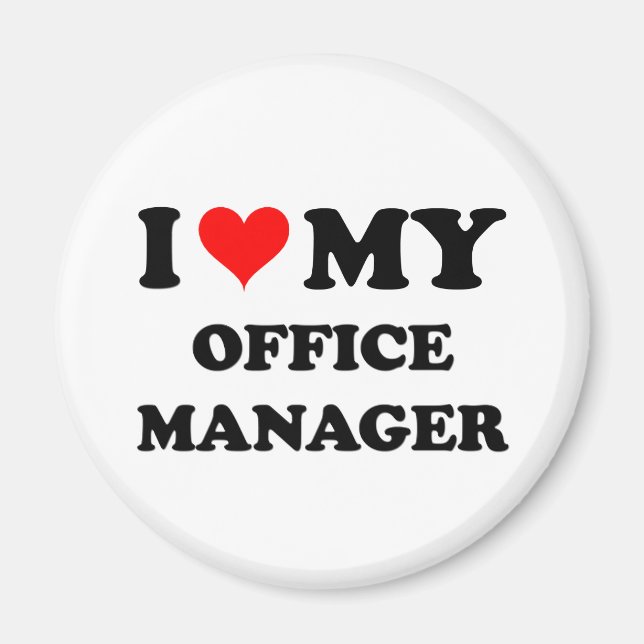 Aimant J'aime mon directeur de bureau (Devant)