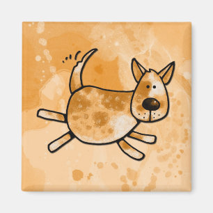 Aimant j'aime mon heeler rouge