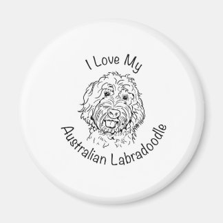 Aimant J'Aime Mon Labradoodle Australien