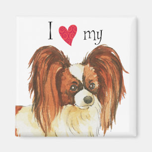 Aimant J'aime mon papillon