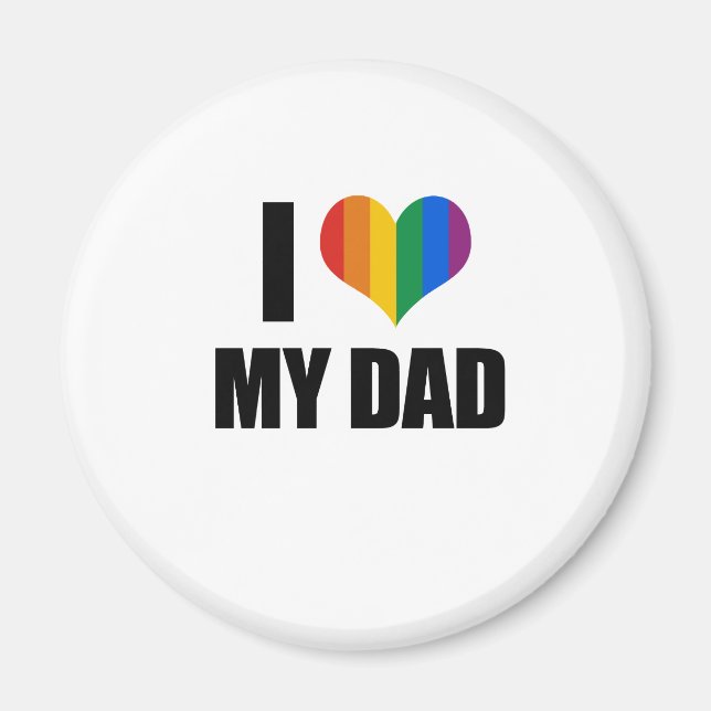 Aimant J'aime mon père gay (Devant)