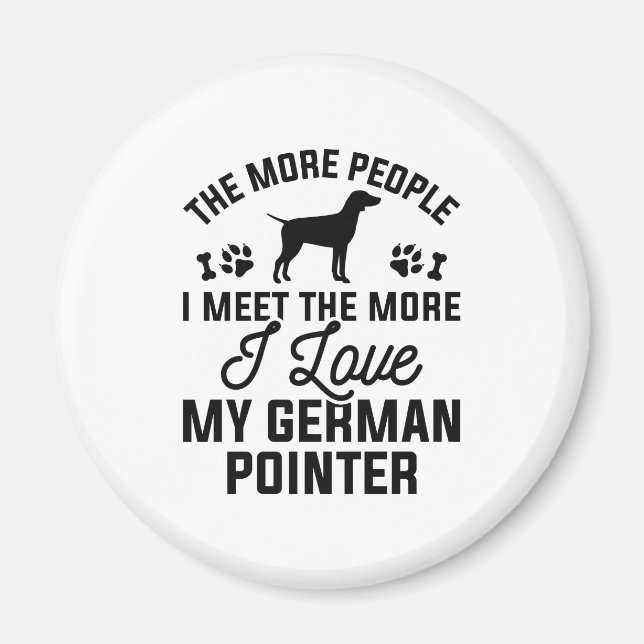 Aimant J'Aime Mon Pointeur Allemand (Devant)