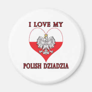Aimant J'Aime Mon Polonais Dziadzia