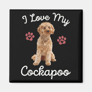 Aimant J'aime mon poo chien maman Drôle Citation amusante