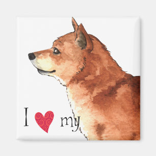 Aimant J'aime mon Shiba Inu