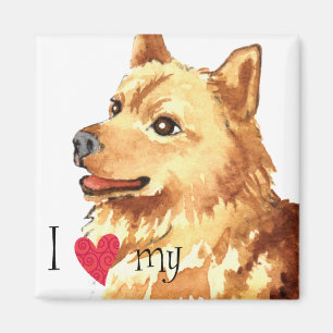 Aimant J'aime mon Spitz finlandais