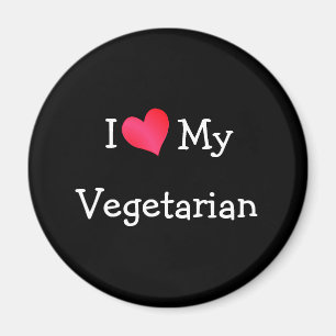 Aimant J'aime mon végétarien