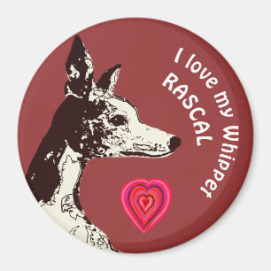 Aimant J'aime mon Whippet
