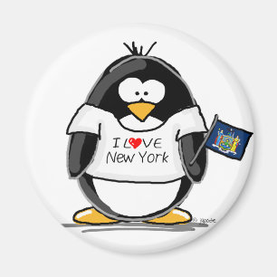 Aimant J'Aime New York Penguin