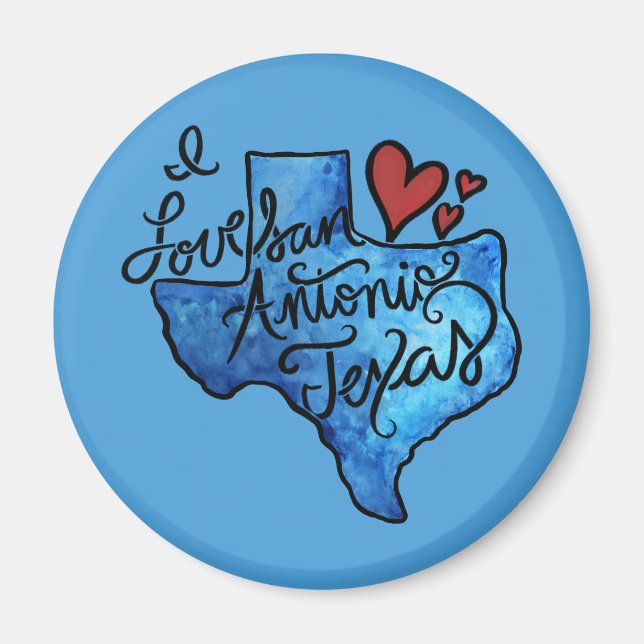 Aimant J'aime San Antonio Texas (Devant)