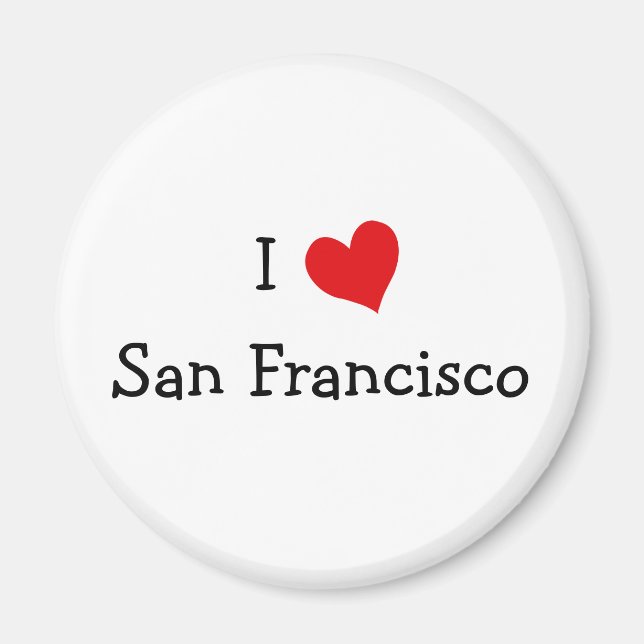 Aimant J'aime San Francisco (Devant)