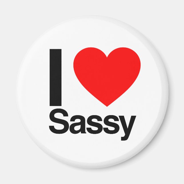 Aimant j'aime sassy (Devant)