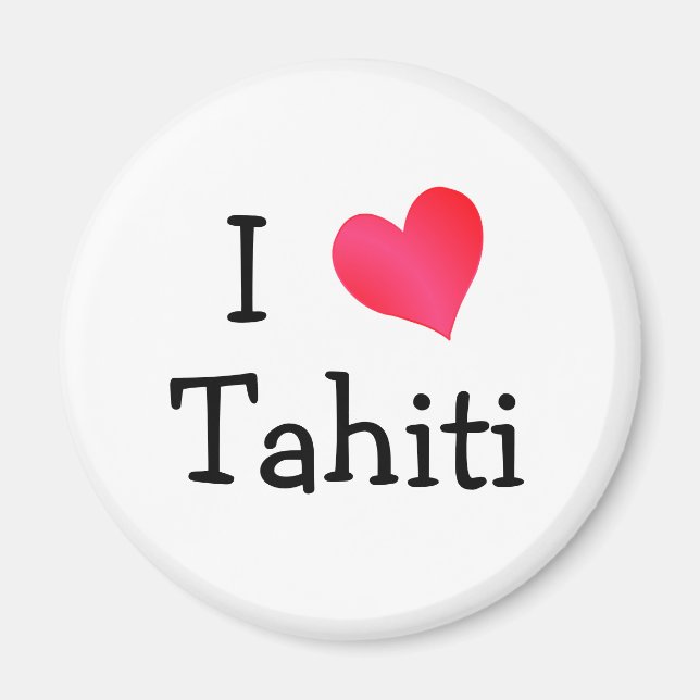 Aimant J'aime Tahiti (Devant)