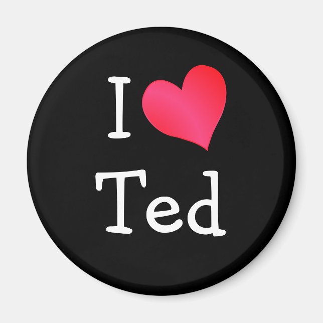Aimant J'aime Ted (Devant)