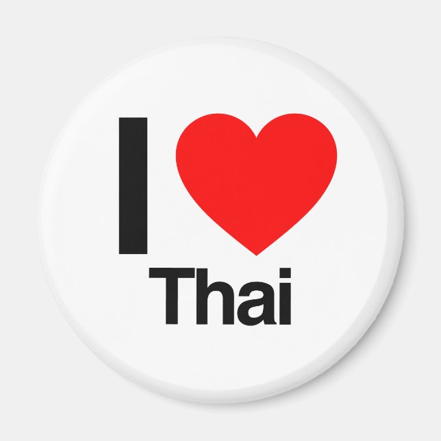 Aimant j'aime thaïlandais (Devant)