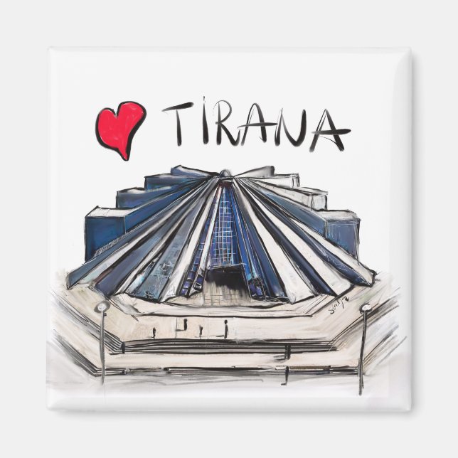 Aimant J'aime Tirana (Devant)