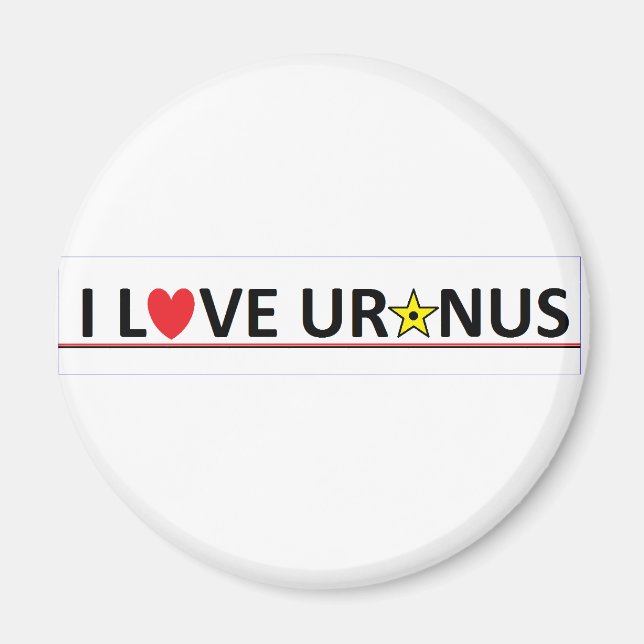 Aimant J'aime Uranus (Devant)