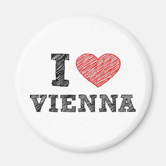 Aimant J'aime Vienne (Devant)