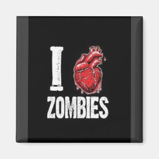 Aimant J'aime zombies du coeur