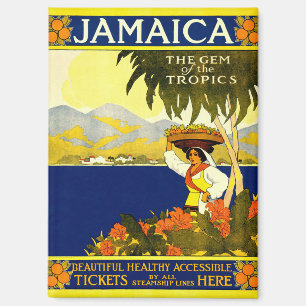 Aimant Jamaïque, affiche Vintage voyage