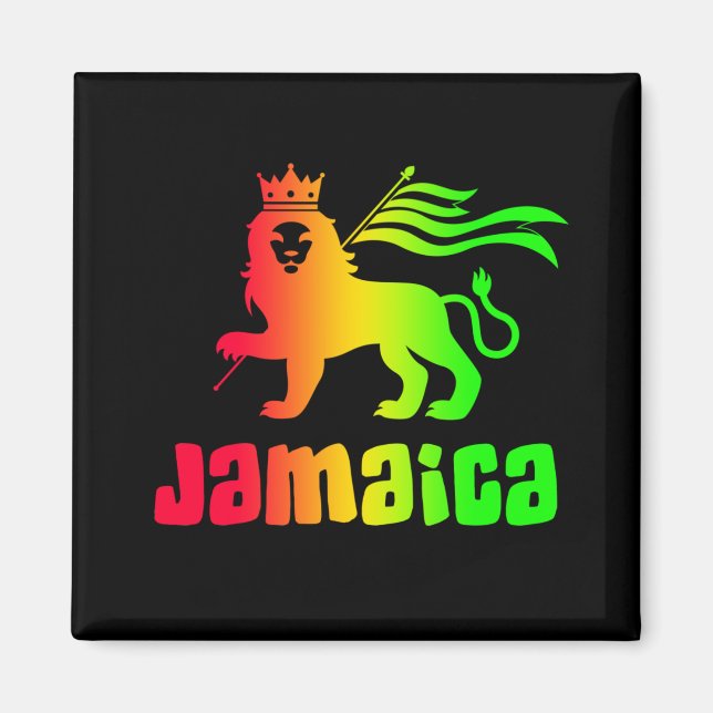 Aimant Jamaïque Rasta Lion (Devant)