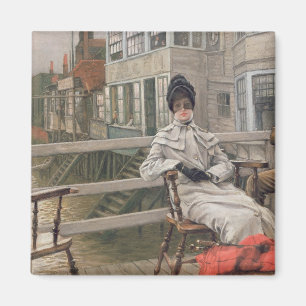 Aimant James Tissot   attendant le ferry, c.1878