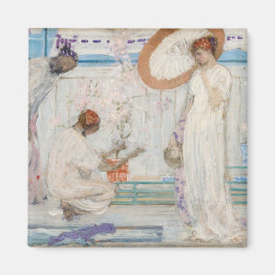Aimant James Whistler - Symphonie blanche, Trois filles