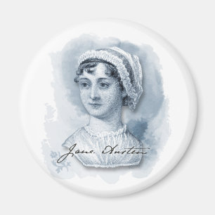 Aimant Jane Austen Portrait et signature