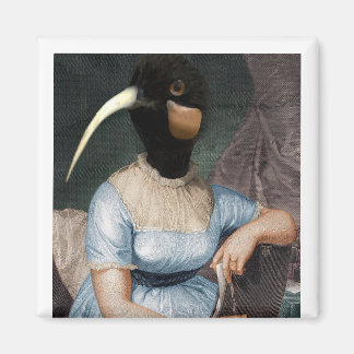 Aimant Jane Austen with bird head