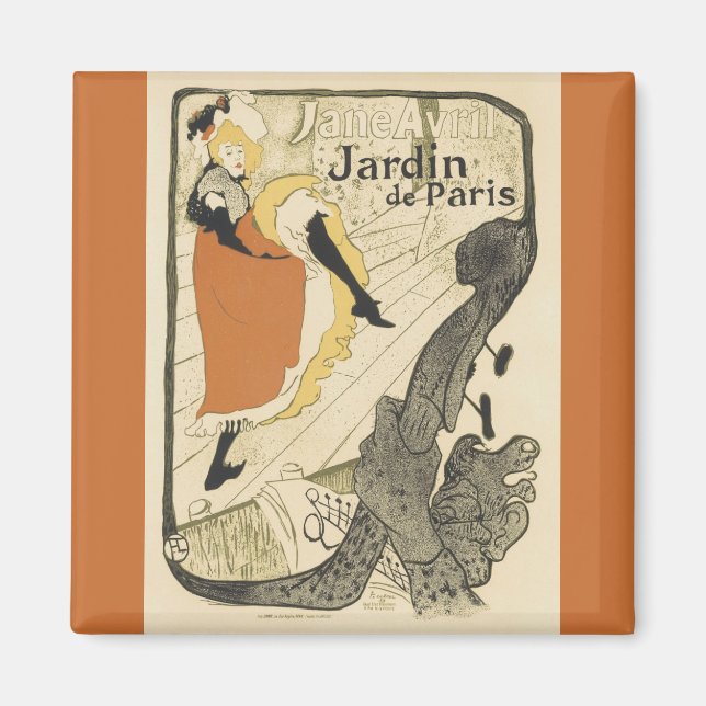 Aimant Jane Avril de la danseuse Art nouveau par Toulouse (Devant)