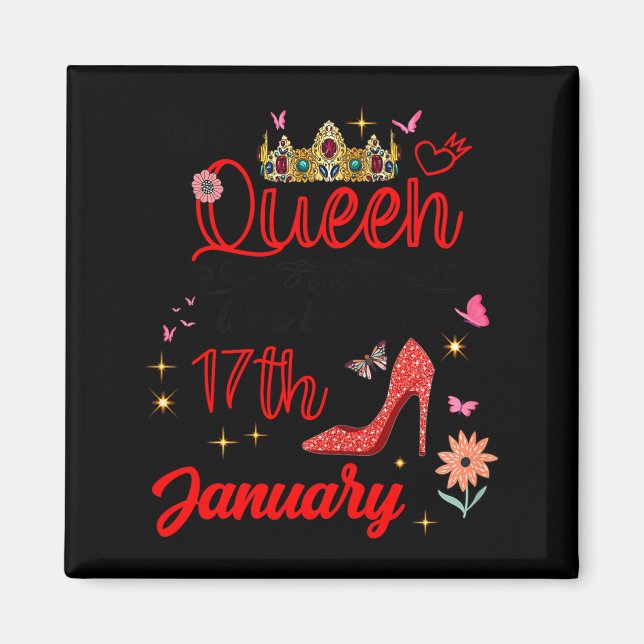 Aimant January 17 Birthday This Queen Was Born On January (Devant)