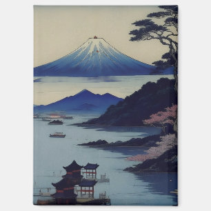 Aimant Japanese Mount Fuji Landscape Ukiyo-e Style