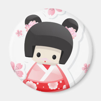 Aimant Japonais Geisha Doll - série buns