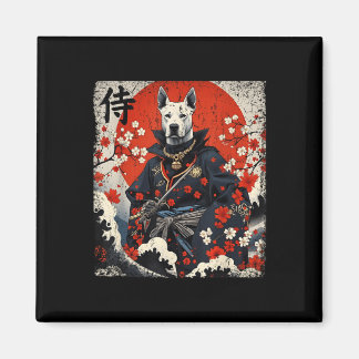 Aimant Japonais Samurai Pitbull Tattoo Kawaii Ukiyo-e Nin