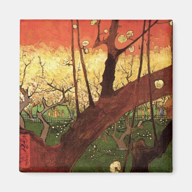 Aimant Japonisme : Arbre à prune fleuri par Vincent van G (Devant)